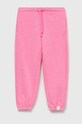 Dječji donji dio trenirke United Colors of Benetton bez uzorka roza 3UHRCF02Z.G.SEASONAL