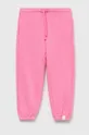 różowy United Colors of Benetton spodnie dresowe dziecięce Dziecięcy