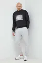 Bombažen spodnji del trenirke Calvin Klein Jeans siva