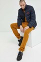 HUGO spodnie dresowe bawełniane 50482855 brązowy SS23