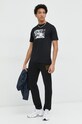 HUGO spodnie dresowe bawełniane 50482855 czarny SS23
