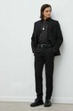 Bruuns Bazaar pantaloni Karlsus Basic Pants BBM1499 negru AW23