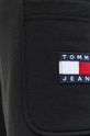 czarny Tommy Jeans spodnie dresowe bawełniane