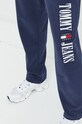 Βαμβακερό παντελόνι Tommy Jeans σκούρο μπλε DM0DM15792.PPYX