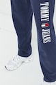 Bavlnené tepláky Tommy Jeans tmavomodrá DM0DM15792.PPYX
