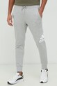 adidas pantaloni de trening din bumbac bumbac gri HA4345