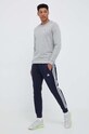 adidas pantaloni de trening din bumbac IC9406 bleumarin SS23