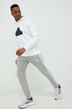 Bavlněné tepláky adidas IC9407 šedá SS23