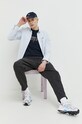 Παντελόνι με λινό μείγμα Abercrombie & Fitch KI130.3012.950 γκρί SS23