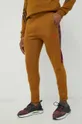hnedá Bavlnené tepláky adidas Pánsky