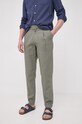 Pepe Jeans spodnie z domieszką lnu Arrow tkanina zielony PM2114822.674