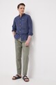 Pepe Jeans spodnie z domieszką lnu Arrow PM2114822.674 zielony SS23