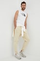 The North Face pantaloni de trening din bumbac NF0A5ILI3X41 bej SS23