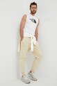 The North Face spodnie dresowe bawełniane NF0A5ILI3X41 beżowy SS23