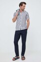 Tommy Hilfiger spodnie bawełniane MW0MW31150.PPYX granatowy SS23