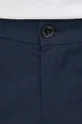 granatowy Sisley spodnie z domieszką lnu