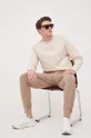 Calvin Klein Jeans pamut melegítőnadrág barna