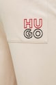 Хлопковые штаны лаунж HUGO бежевый 50490435