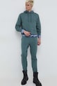 Βαμβακερό παντελόνι HUGO 50489617 πράσινο AW25