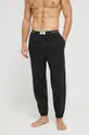μαύρο Βαμβακερό παντελόνι πιτζάμα Calvin Klein Underwear Ανδρικά