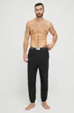 Βαμβακερό παντελόνι πιτζάμα Calvin Klein Underwear μαύρο