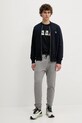 PS Paul Smith spodnie dresowe bawełniane M2R.482T.KZEBRA szary SS25