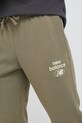 New Balance pantaloni de trening MP31515CGN verde