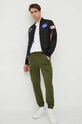 Alpha Industries spodnie bawełniane Ripstop Jogger 116201.142 zielony SS24