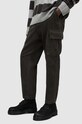 AllSaints spodnie sztruksowe TREBBI TROUSER MM013Y zielony SS23