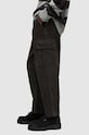 AllSaints spodnie sztruksowe TREBBI TROUSER zielony MM013Y