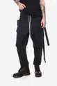 černá Bavlněné kalhoty Rick Owens Creatch Cargo Cropped Drawstring Pánský