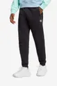 черен Памучен спортен панталон adidas Originals Trefoil Essentials Pants Чоловічий