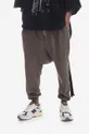brązowy Rick Owens spodnie dresowe bawełniane Męski