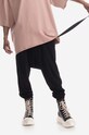 Bavlnené tepláky Rick Owens Knit DU01C6395.RN.BLACK čierna SS23