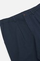 Bavlnené nohavice Universal Works Pleated Track 00134.NAVY tmavomodrá