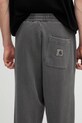 Carhartt WIP pantaloni tuta di cotone Nelson Sweat Pant grigio I029961.87GD