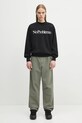 Бавовняні штани Carhartt WIP Single Knee Pant I031499.1YFGD зелений