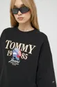 czarny Tommy Jeans sukienka bawełniana