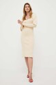 Notes du Nord rochie Gabi Knitted Puff 13054 bej SS23