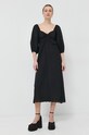 Notes du Nord rochie din bumbac Filippa 12960. negru SS23