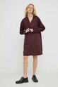 G-Star sukienka bawełniana D19054.D197 bordowy SS23