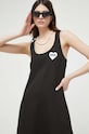 Сукня з домішкою льону Love Moschino W.V.J80.80.T.465A чорний SS23