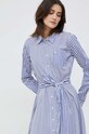 Lauren Ralph Lauren sukienka bawełniana niebieski 200889000