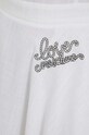 Φόρεμα από λινό μείγμα Love Moschino W.V.J44.01.T.498A λευκό