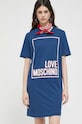 Бавовняна сукня Love Moschino W.5.A02.32.M.4405 темно-синій SS23
