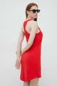 Βαμβακερό φόρεμα Guess κόκκινο