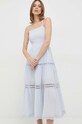 Одяг Бавовняна сукня Guess W3GK45.WEID0 блакитний