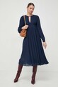 Šaty MICHAEL Michael Kors midi námořnická modř MR381FY7R3