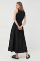 Βαμβακερό φόρεμα Marella μαύρο