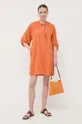 arancione Marella vestito in cotone Donna
